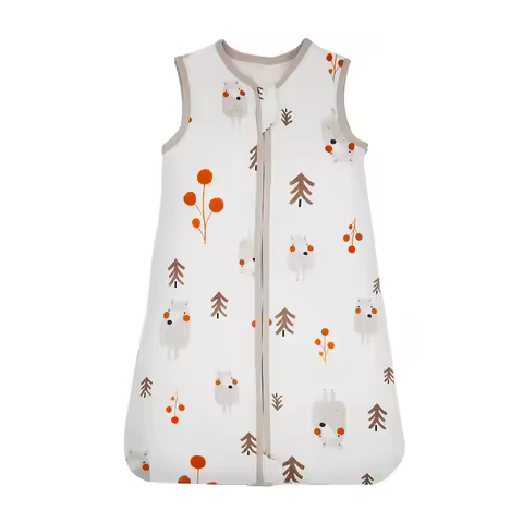 Baby Sleeping Bag Summer Thin Baby Sleepsack Kids Sleepwear Anti-Kick Blanket 3-18Months Stars Sky Cartoon Print 100% Cotton