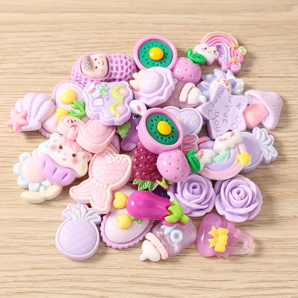 Tusember 20 Stück bunte, niedliche Harz-Anhänger mit Tieren, Früchten und Blumen für Ohrringe, Armbänder, Schlüsselanhänger, DIY-Schmuckherstellungszubehör – Detail 12