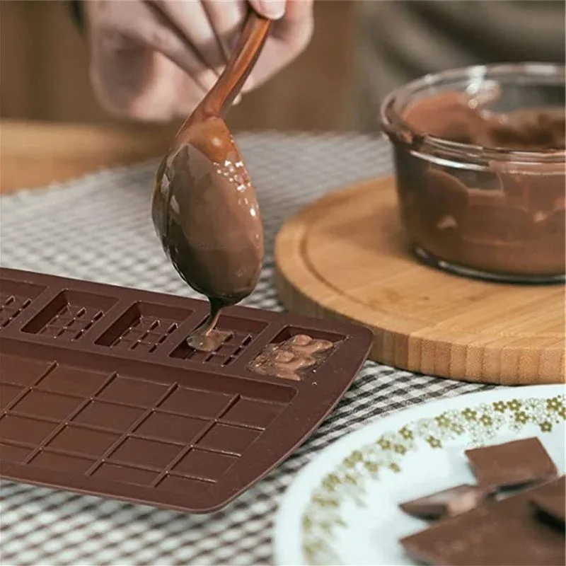 1pc Silicone Sized Waffle Chocolate Mold Full Sheet Biscuit Mold Cake Decoration Ice Grid DIY Baking Mold