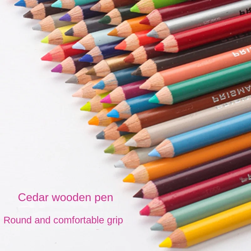 Imagem -03 - Prismacolor Óleo Colorido Desenho Lápis Conjunto Lápis de Cor de Madeira para Esboço Escolar Estudante Arte Suprimentos Giz de Lápis 12 24 36 48 Cores