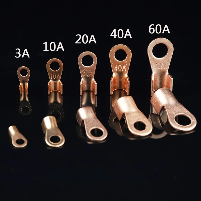 80PCS/10PCS Copper Battery Cable Connector Terminal Open Lugs Wire Terminals Mayitr OT-3A OT-10A OT-20A OT-40A OT-60A