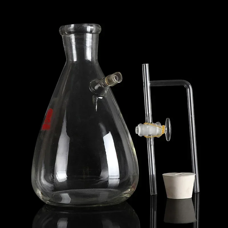 

500ml/1000ml Glass Pressure Reduction Bottle - Leakproof Lab Sealing Bottle with Anti-Reflux Valve for Solvents & Acids