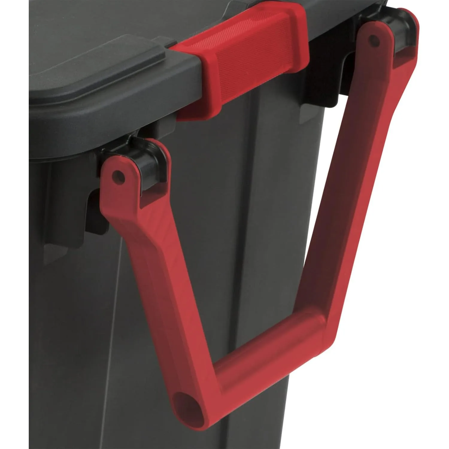 طقم مكون من قطعتين من صناديق تخزين بلاستيكية سعة 40 جالون مع أغطية وأقفال أمان، مناسب لتنظيم المرآب والأرفف المعدنية