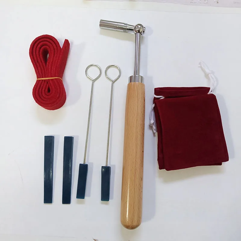 7Pcs/Set Piano Neutral Tuning Tool Professional Portable Piano Tuner With Tuning Hammer Silence Kit For All Upright Grand Pianos