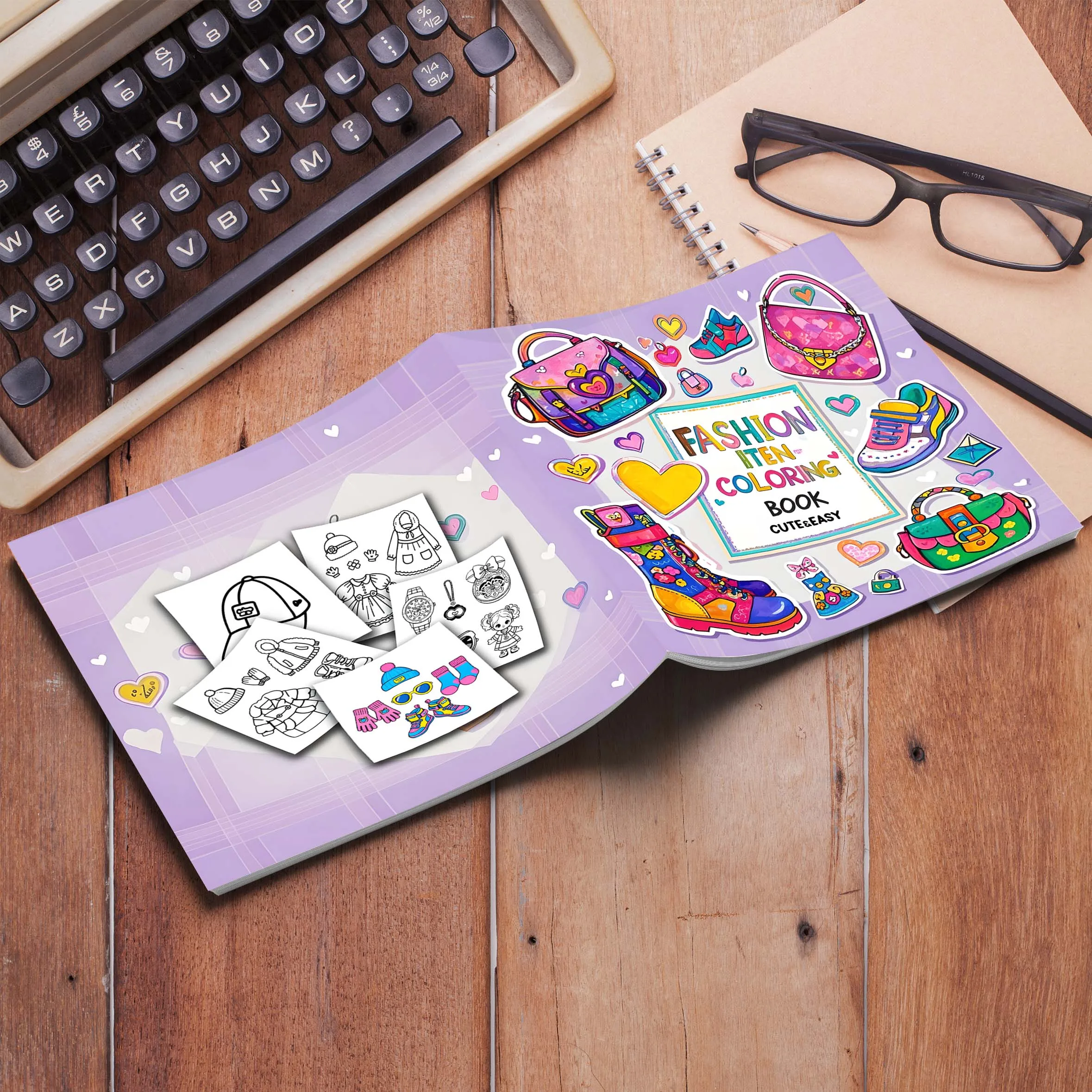 Cute & EASY Coloring Book Bold - Easy: Designs for Relaxation Featuring Lovely and Fun Illustrations for Adults and Kids