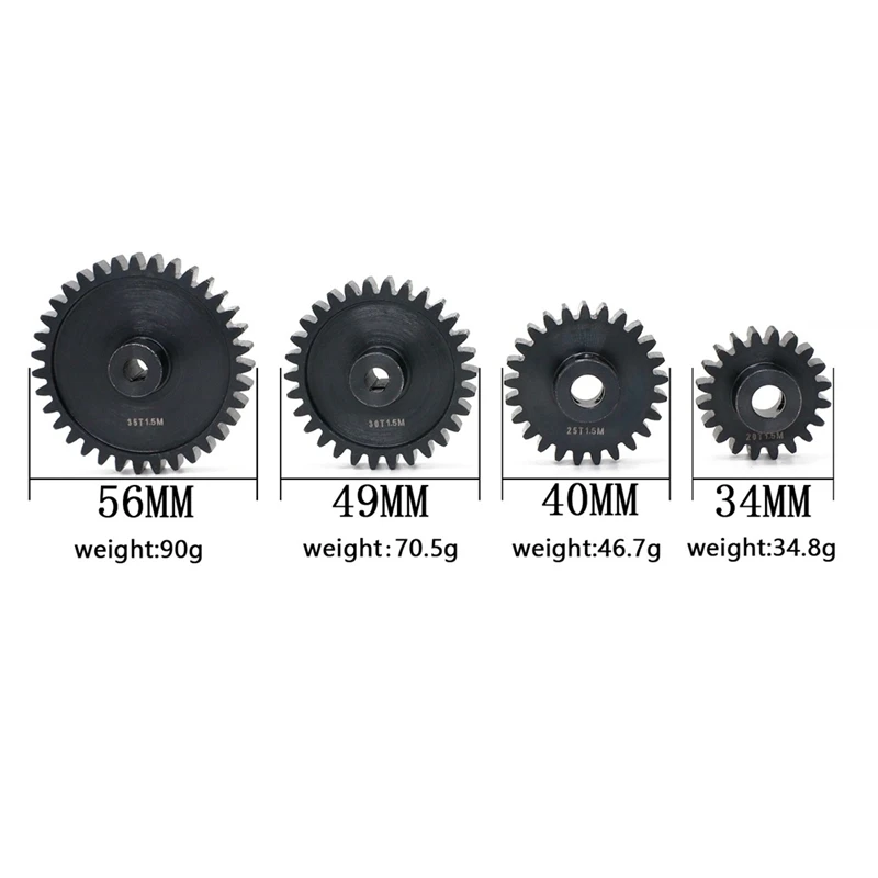 CNC 45 HD Steel 1.5Mod piñón engranaje Spur Gear para 1/5 Traxxas x-maxx XMAXX RC Car Upgrade Parts