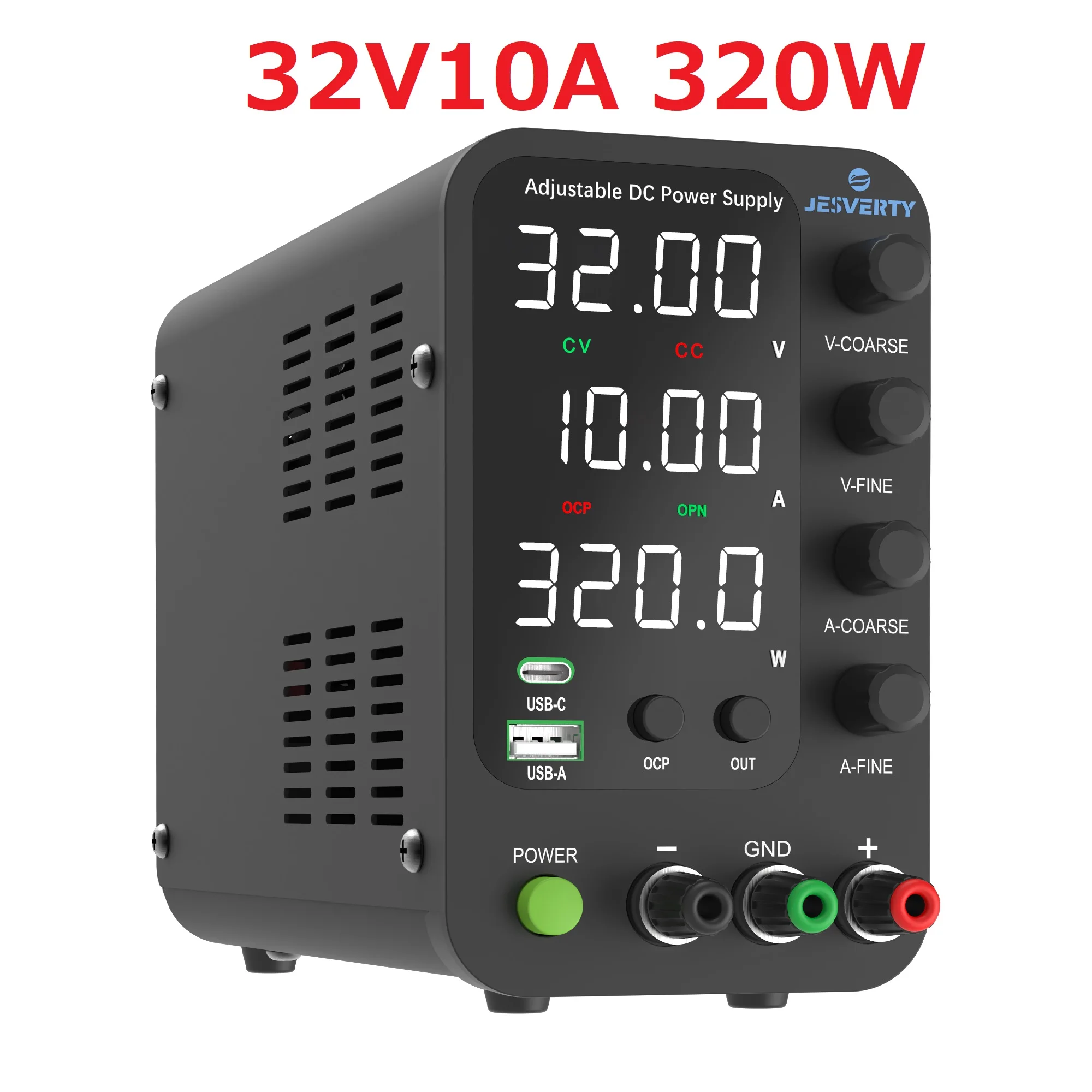 New 4-Digit LED Laboratory DC Power Supply 30V10A SPS-3010 20W Type-C Charging Adjustable Switching Bench Power Source