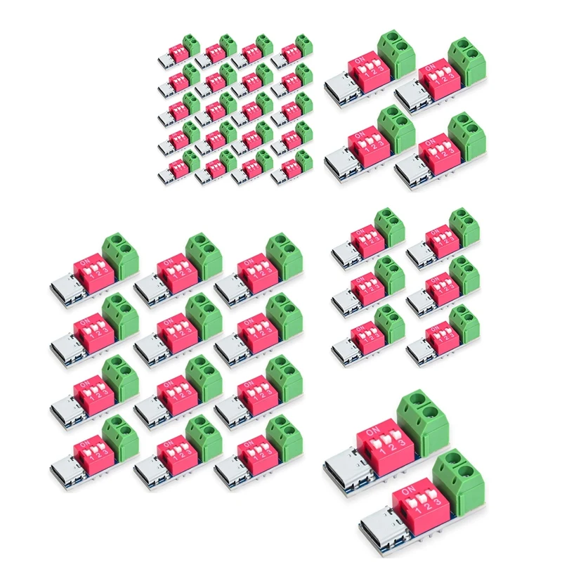 ABJY-USB-C PD トリガーボードモジュール PD/QC デコイ高速充電 USB Type-C から 12V 高速充電器電源出力ブースト