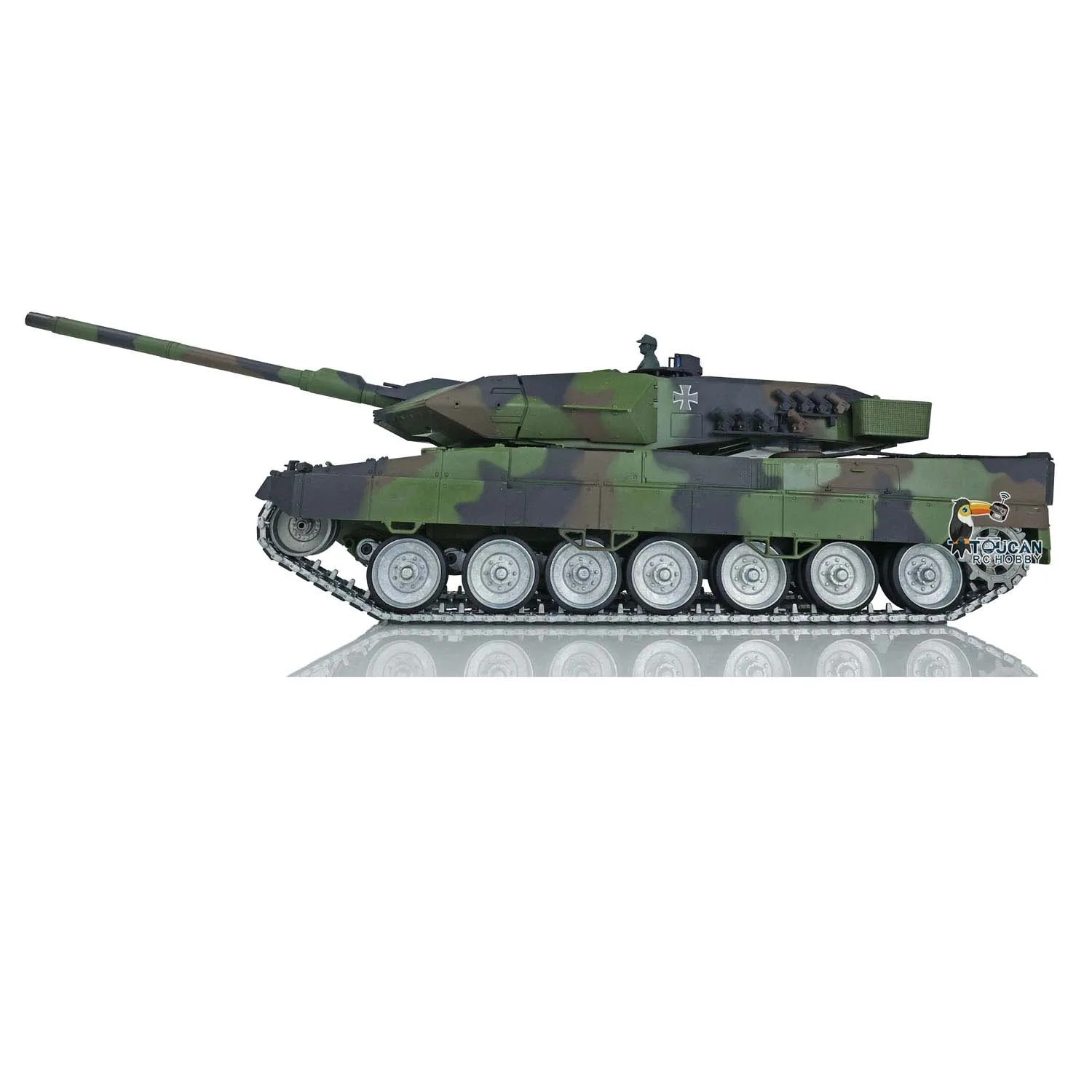 Toucan Controlled Toys 1/16 Heng Long 7.0 Leopard2A6 RC Tank 3889 Barrel Recoil Metal Tracks W/ Rubbers RTR  Car TH17593-SMT8