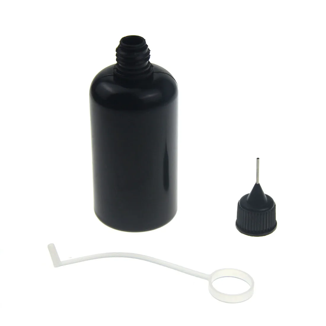 50ML Empty Needle Tip Glue Bottle With Black Cap DIY Quilling Tool Liquid Dropper Containers Silicone Rings