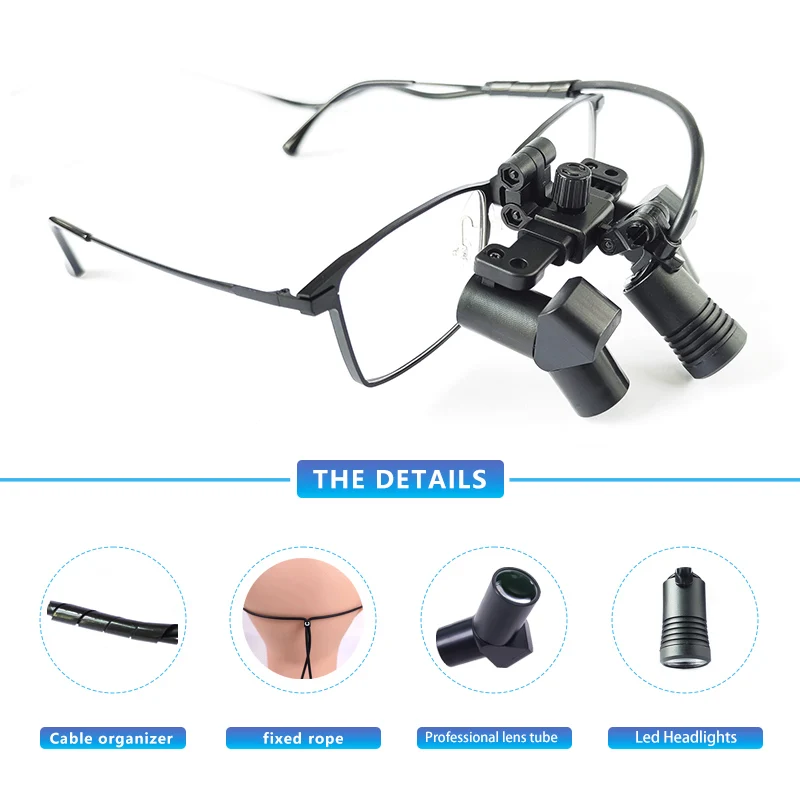 Burite New 3.5X Ergonomic Design 3.5X Ergo Prism Loupes Dental ENT Surgical IPD Customized Magnifying Glasses(ERGO-3.5X)