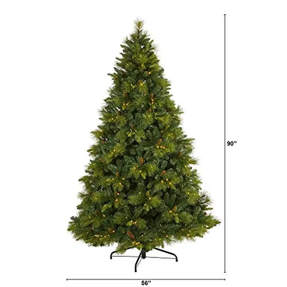 Artificial Pine Christmas Tree LED Lights Bendable Branches Holiday Seasonal Decoration