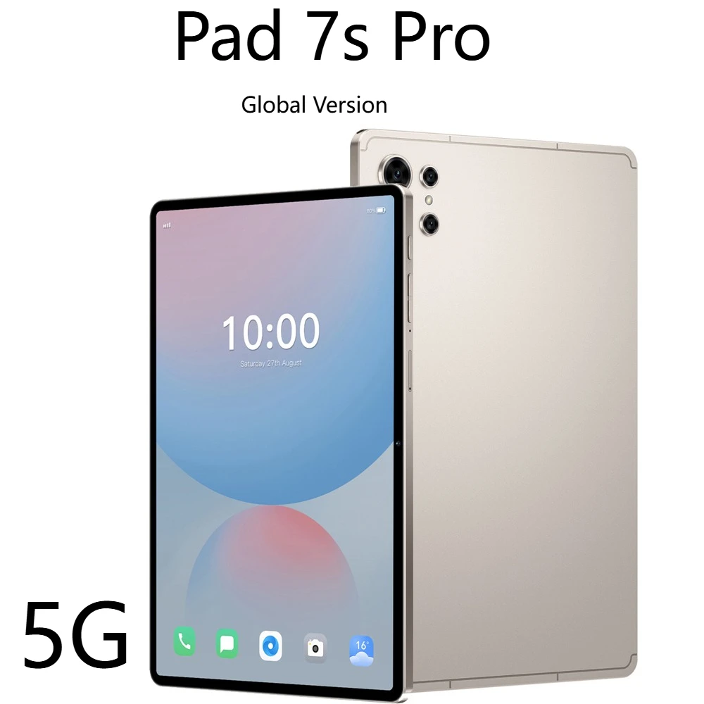 Nuovo Tablet Pad 7s Pro Schermo HD da 10.1 pollici Originale Android 15 Tab 4G 5G Dual Sim 10000mAh WIFI Tablet Per Bambini Per Bambini Tablet PC