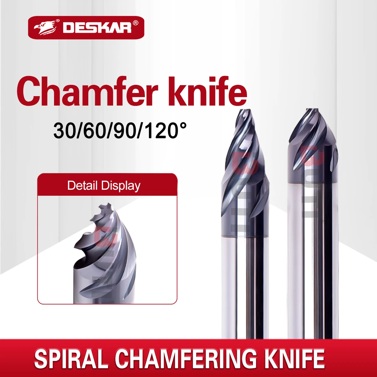 

Chamfering Knife 30 Degrees/60 Degrees/90 Degrees/120 CNC Degrees Deburring Tungsten Steel Spiral Chamfering Knife Alloy Coating