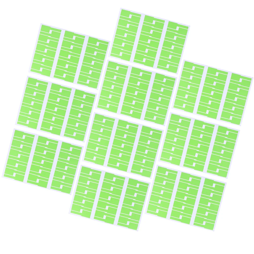10Pcs Identification Tags Waterproof Oil Proof Flexible for Cable Organization in Various Settings Sticker