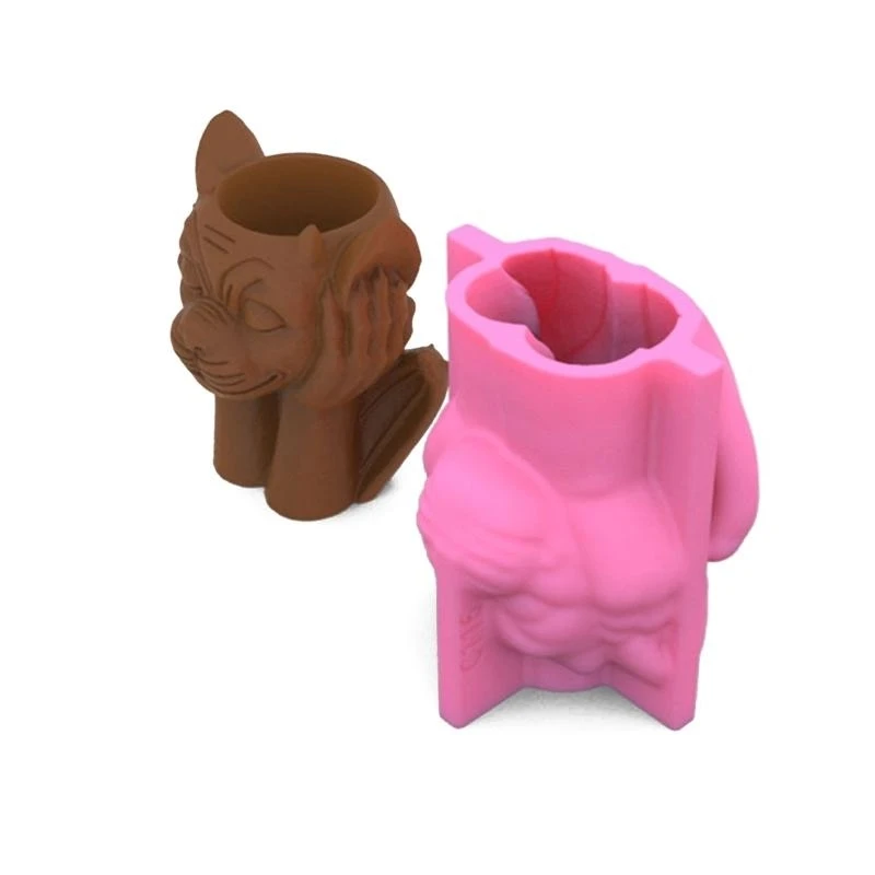 F42F DIY Silicone Geometry Flower Pot Storage Box para plantas suculentas decoração