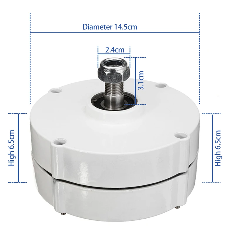 Imagem -03 - Alternadores ca de Ímã Permanente sem Engrenagens Uso para Turbina Eólica Motor a Diesel Gerador de Fases 4kw 5kw 6kw 12v 24v 48v