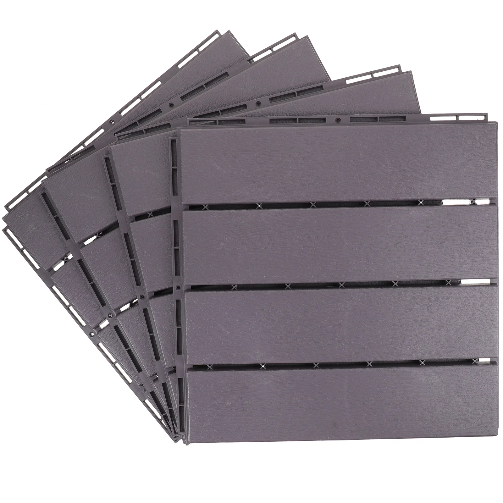 

4pcs Balcony Floor Deck Tile Patio Outdoor Interlocking Flooring Durable Plastic Garden Home Supplies Water Permeable Easy