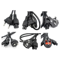 EU US AU UK Plum Blossom Tail DC AC Plug Power Charger Cord Cable for Laptop PC Computer Notebook Power Supply Adapter