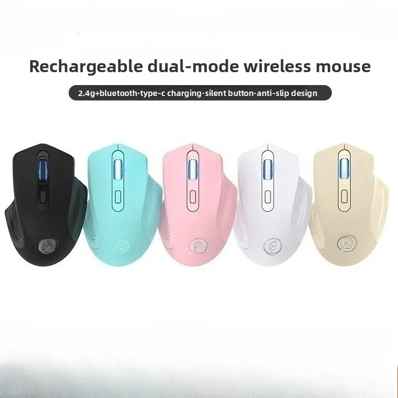 ماوس اتصال لاسلكي صامت قابل لإعادة الشحن 1600 ديسيبل متوحد الخواص قابل للتعديل 2.4 جيجا هرتز، انقر هادئ للاستخدام المكتبي متوافق مع الكمبيوتر المحمول #1