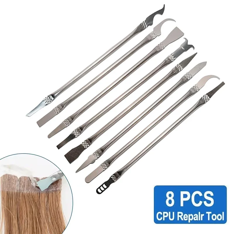CPU Chip Adhesive Removal 8Pcs IC Repair Tools C-Chip Removal Pry Knife For Mobile Phone Motherboard Precision Scraper Knife Kit