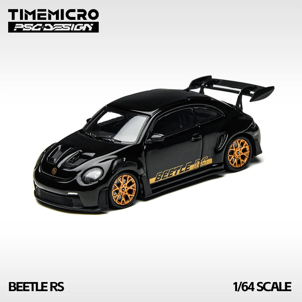 

TimeMicro 1:64 Beetle RS Black and Gold Painting Simulation Alloy Car Model for Hobby&Collectibles&Display