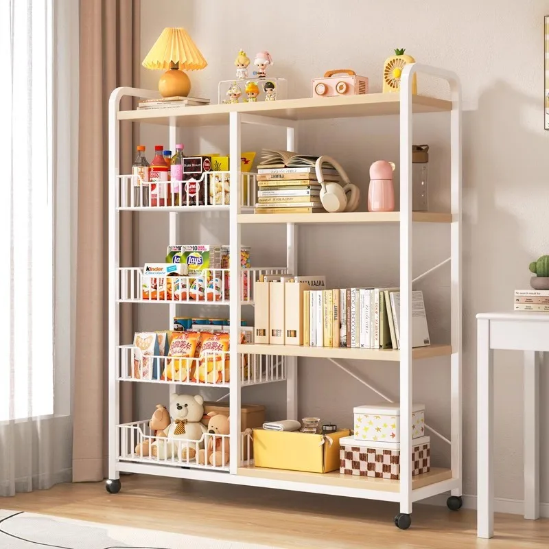 Kitchen 4-Tier Storage Rack Adjustable Storages Shelf Storage Rack Next To Kitchen Shelf Stackable Basket Bathroom Storage Rack