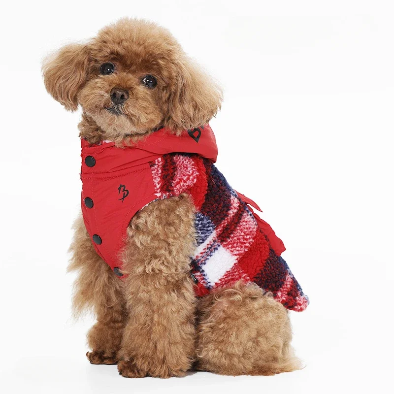 Pet Autumn Winter Clothes Vest Coat Bichon Schnauzer Pomeranian Warm Lambskin Vest Cotton Coat for Dogs and Cats Pet Products