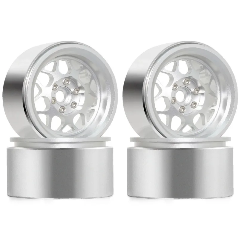 4 stuks Aluminium 2.2 inch RC Beadlock Wiel Velg Hex Passend voor TRX4 TRX6 SCX10 90046 RR10 Wraith 1/10 RC Crawler Auto