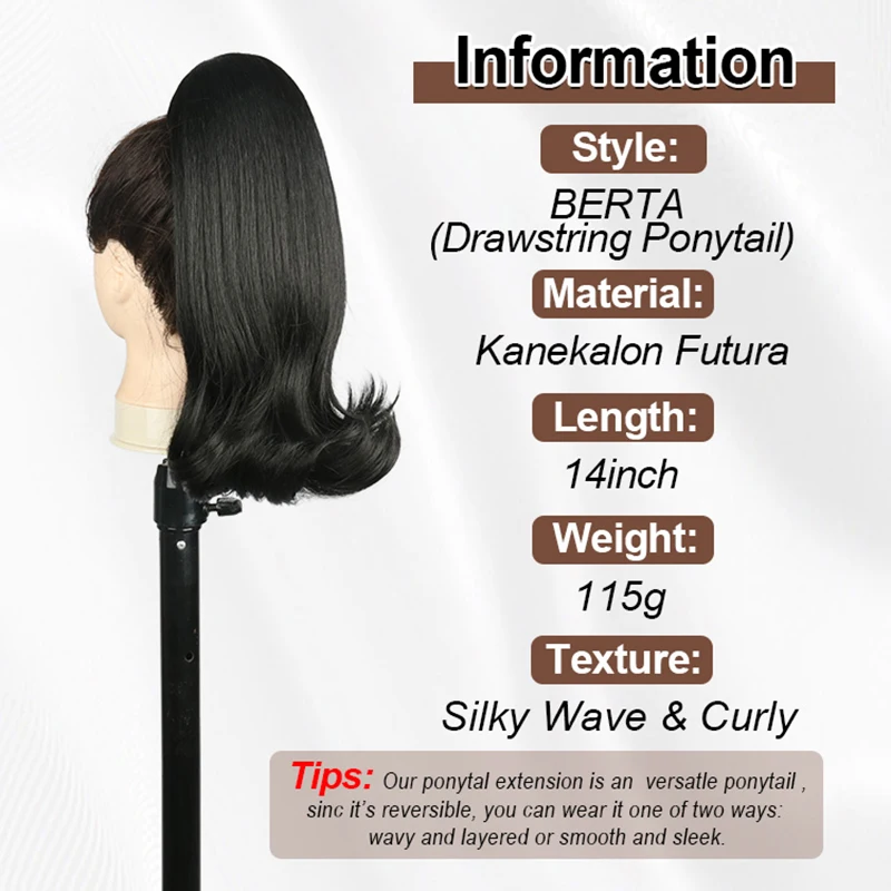 Snowdrop Synthetic Dwawstring Ponytail Ombre Multiple Pony Tail Clip-in Hair Extensions Hairpieces