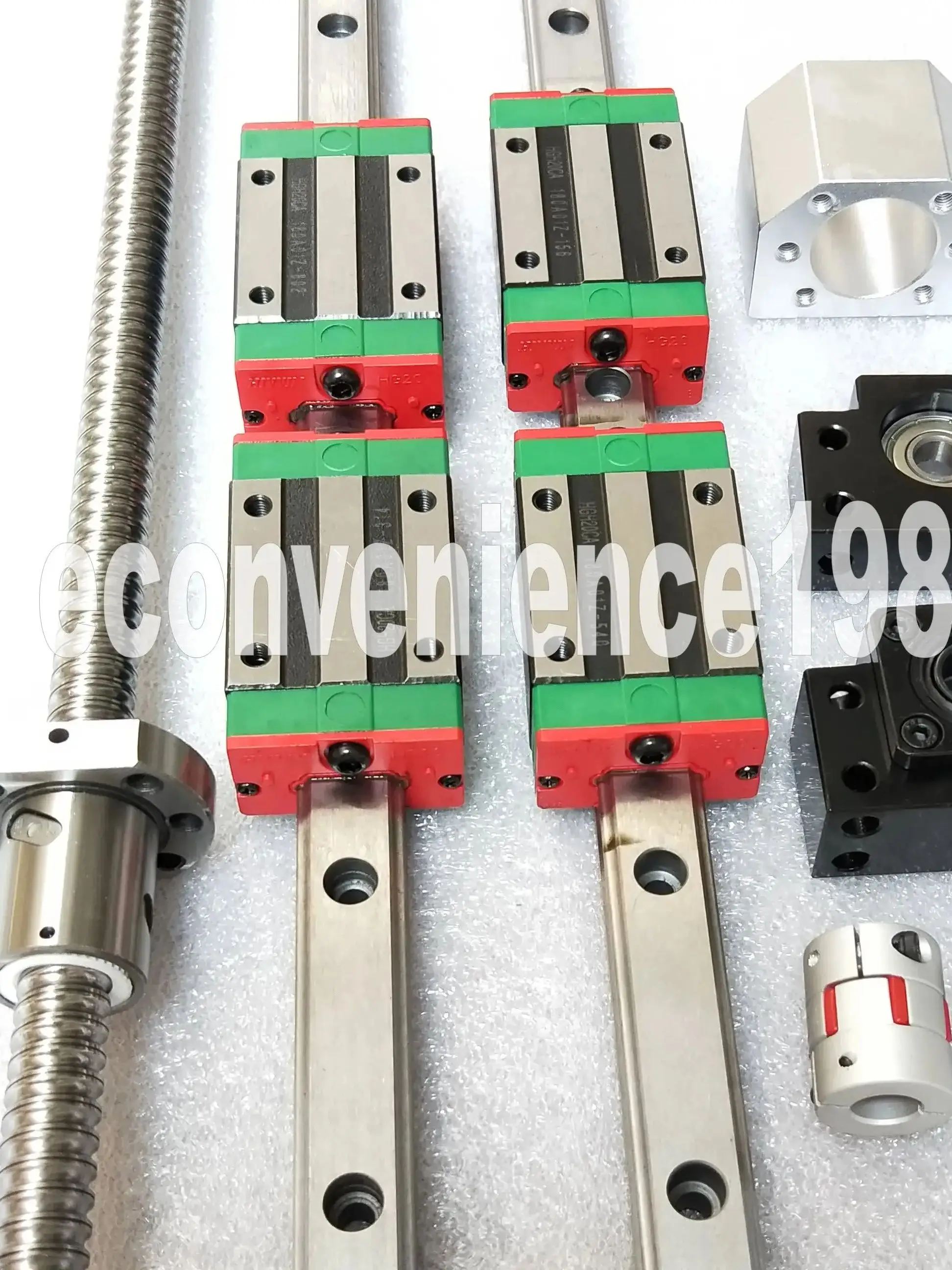 6 Pcs HGR20 Linear Guides & 12 Pcs HGH20CA Blocks Carriage & 3 Sets SFU1605 Ballscrew for CNC Machine Tool Parts Kit