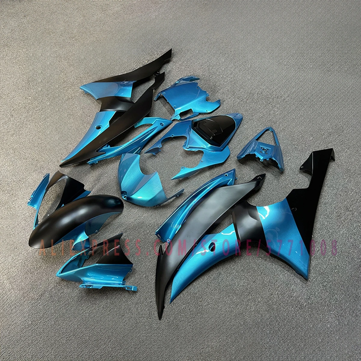 For YZF R6 2008-2016 Blue Black Look Fairings YZFR6 ABS Plastic Injection Molded Bodywork Fairing Kit Set Body Parts