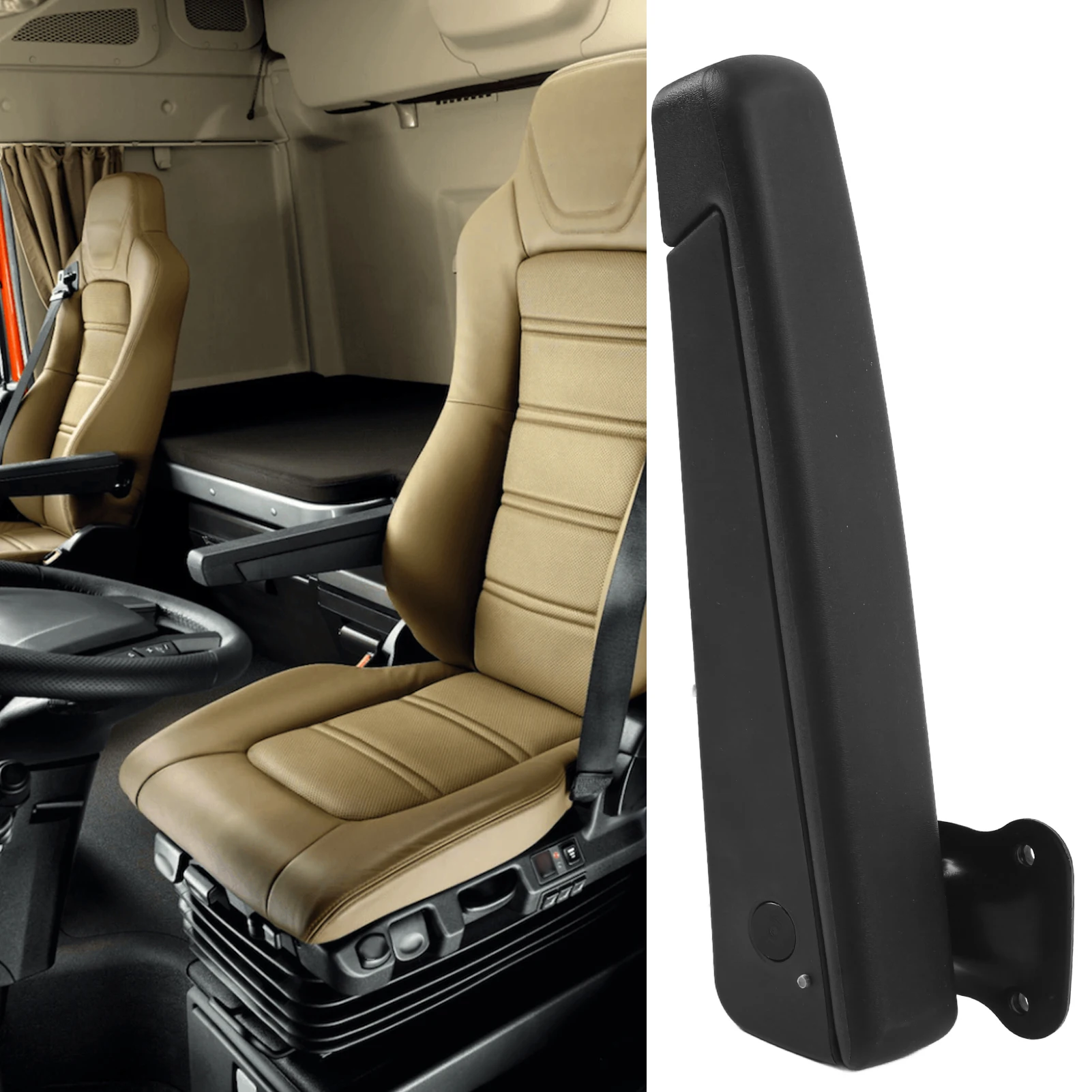 Car Seat Armrest Left Side Pivoting Adjustable 0‑120° Shock Absorption  Replacement for  Motorhomes Armrest