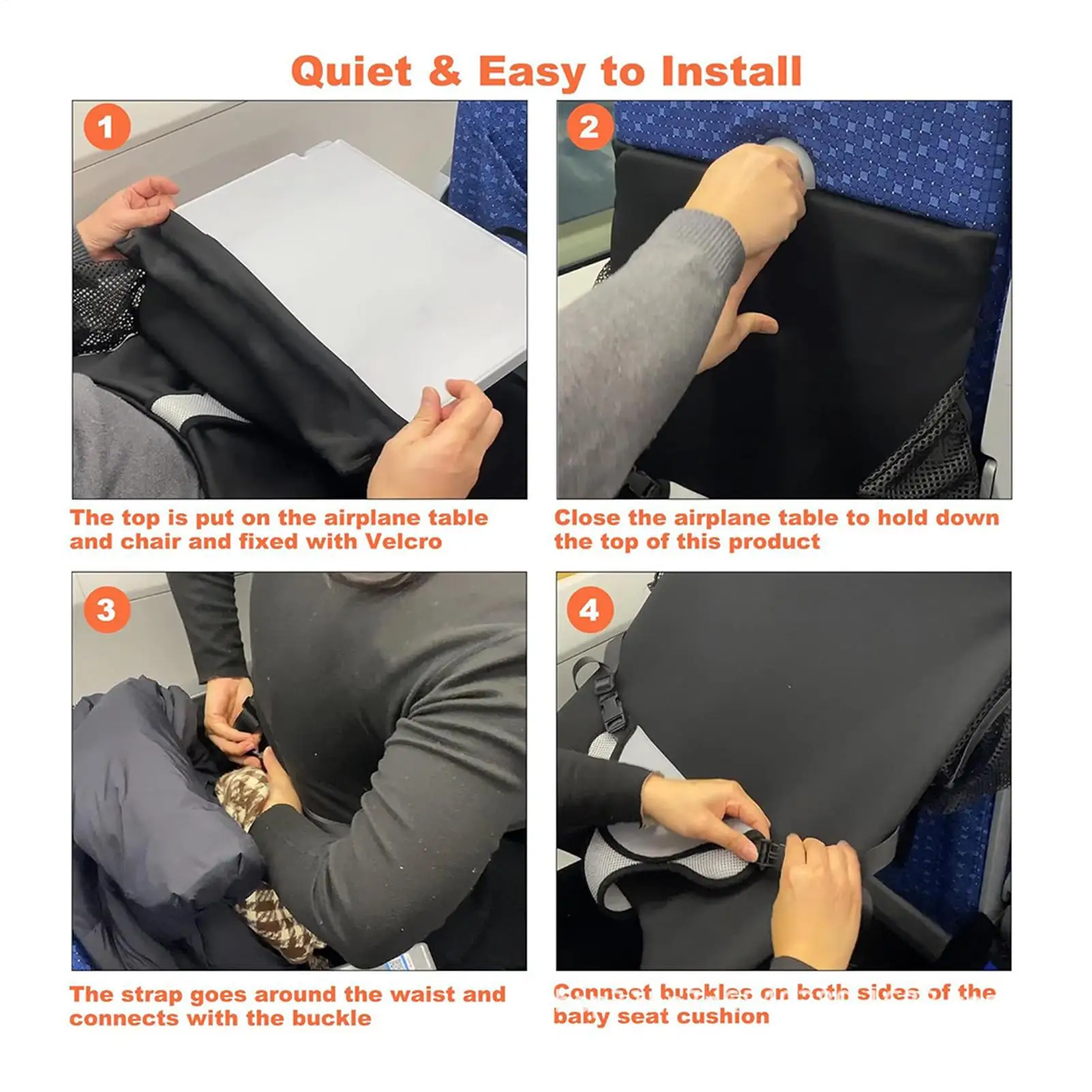 Airplane Bed For Baby Portable Plane Seat Foot Rest Extender Breathable Comfort Breathable Travel Foot Rest Hammock view 4