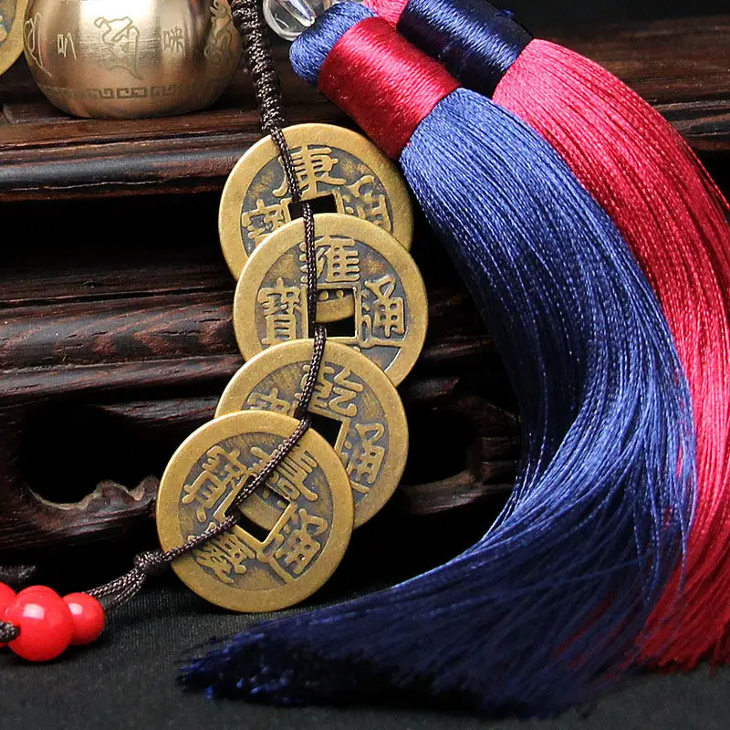 Chinese Knot Feng Shui Decorating Buddhist Six Mantras Wu Lou HuLu Copper Alloy Gourd Amulet Home Decoration Accessories Vintag view 2
