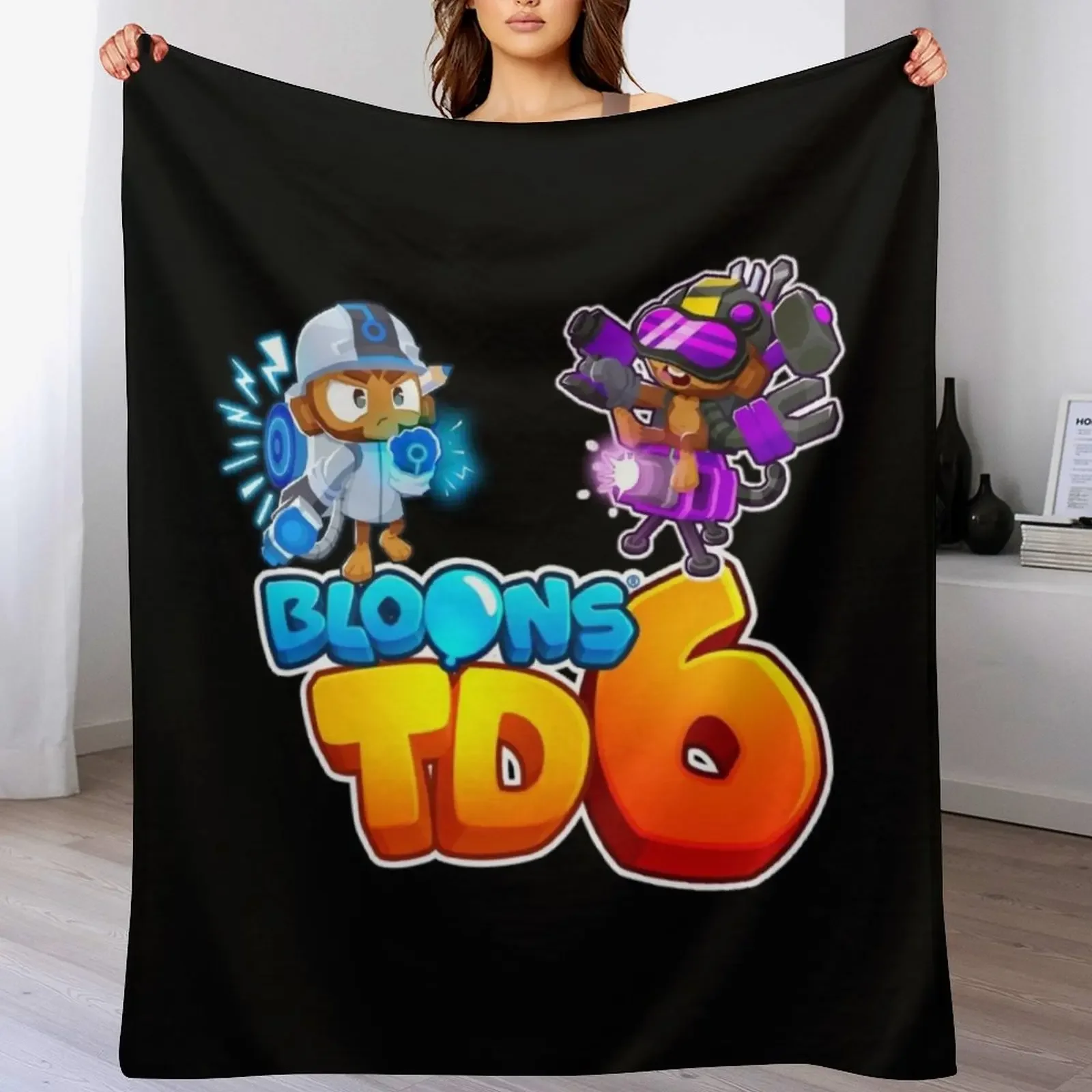 

Bloons TD6 Throw Blanket Plush Soft Plush Plaid Baby Custom Blankets