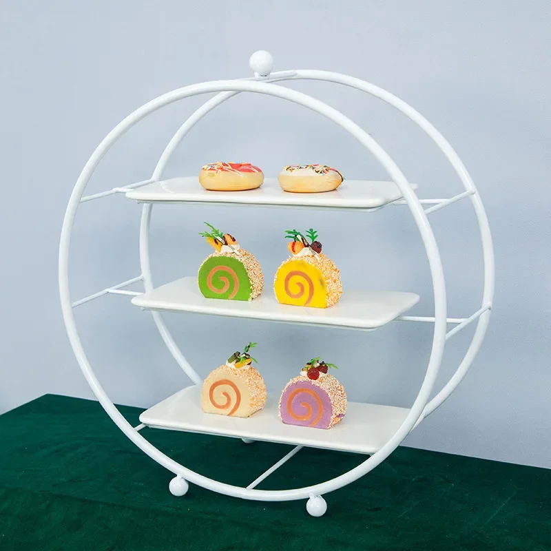 Dessert Table Ornament Display Rack Dessert Pastry Tray Cold Meal Tea Break Table Cake Rack Afternoon Tea Snack Rack