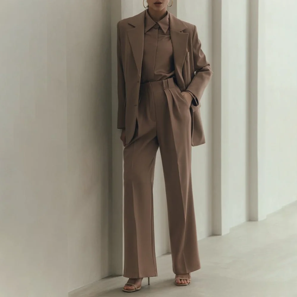 

Stylish Pants Suit Woman Luxury 2 Pieces Jacket Pants Office Female Suits High Quality Chic Outfits Trajes De Mujer Elegante