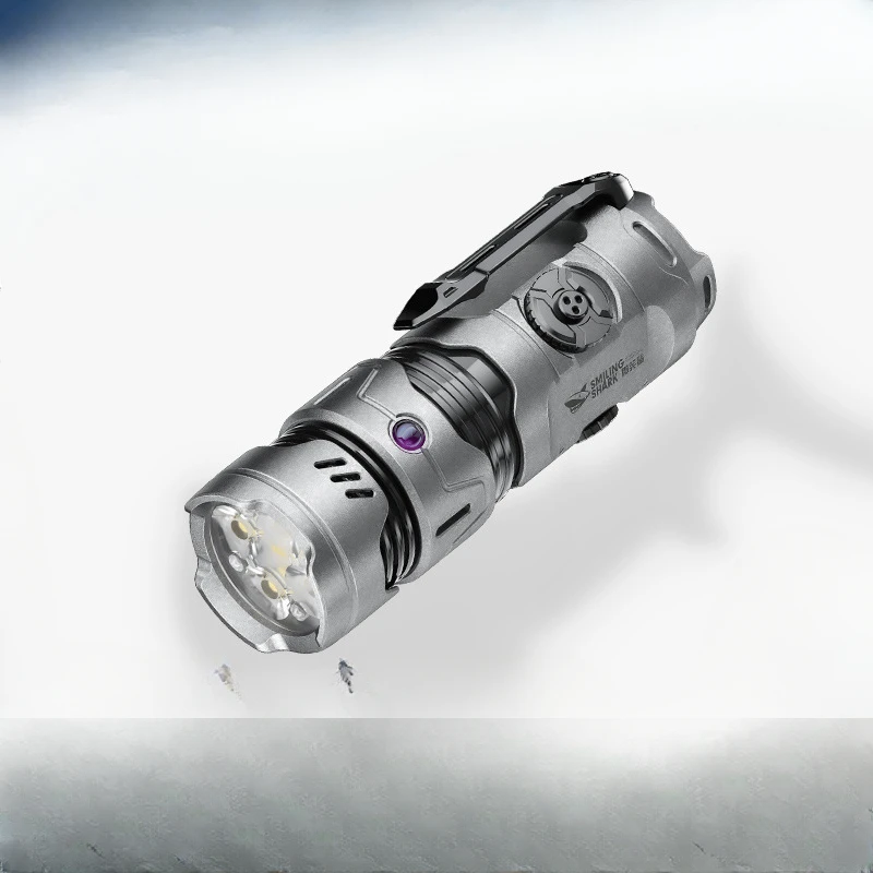 2pcs/lots Titanium Alloy Lighting Strong Light Portable Small Flashlight