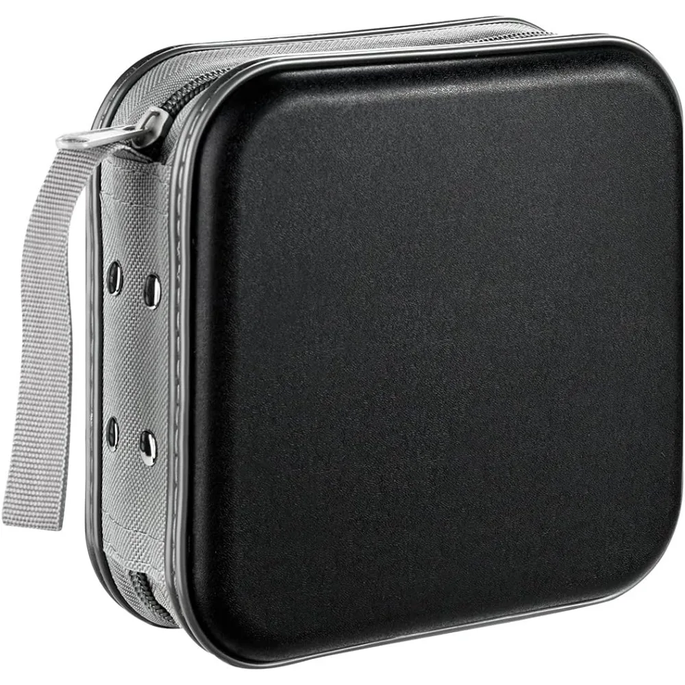 

DVD Case, 48 Capacity Portable DVD/CD Case Holder Storage Hard Plastic Wallet Holder Organizer for Car (Black)
