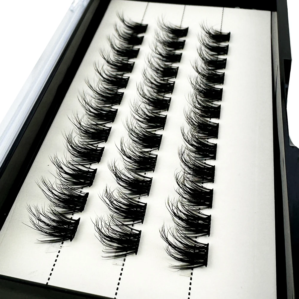 NEUE 5D Flauschige Nerzwimpern 3 Reihen Natürliche Wimpernverlängerung 3D Russische Einzelwimpern-Cluster Make-up-Tools Wimpern Cilia – Detail 17