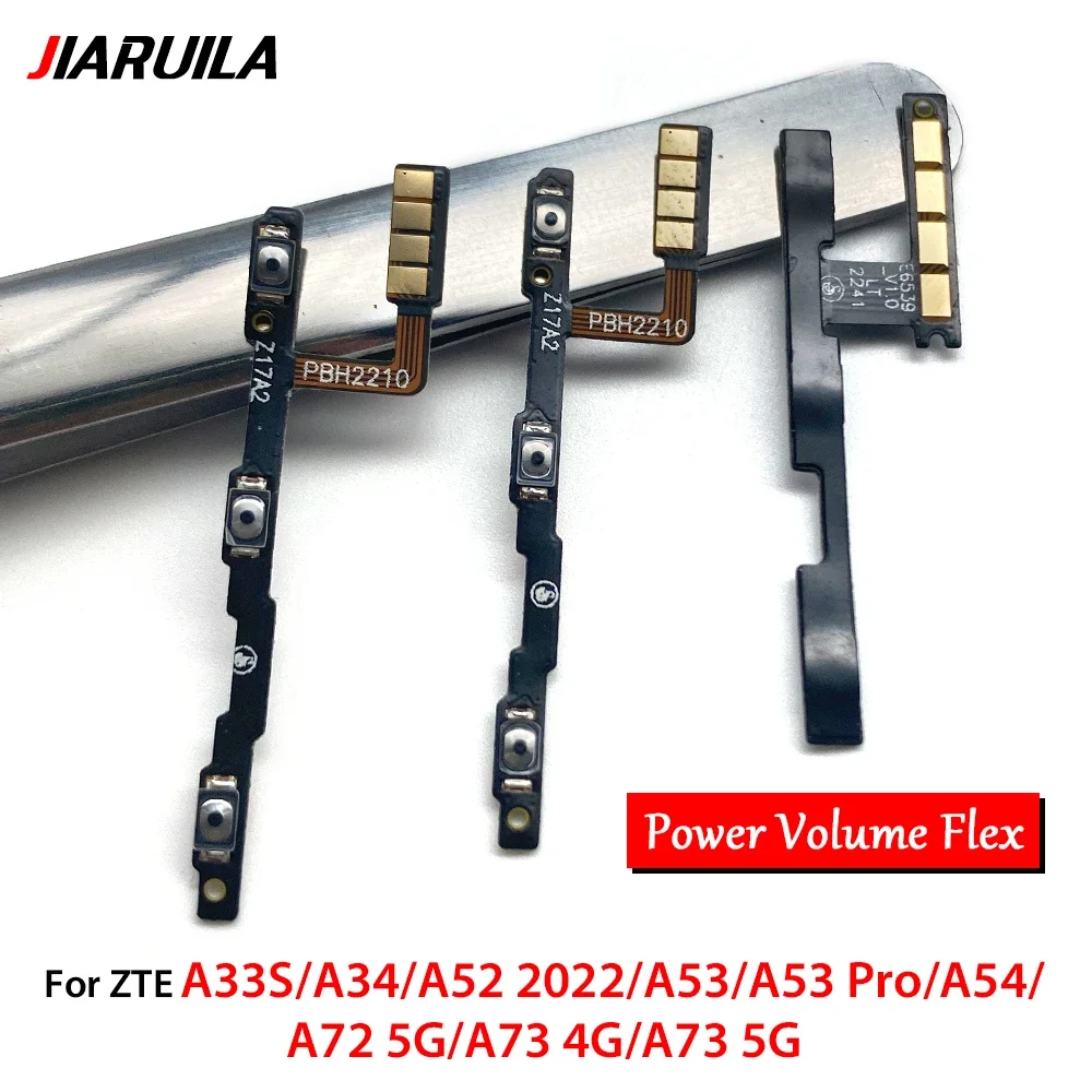 مفتاح الطاقة تشغيل/إيقاف زر حجم مفتاح الكابلات المرنة ل ZTE A33S A34 A52 2022 A53 Pro A54 A72 A73 4G 5G A5 A3 2020 A7 2019 A31 #6