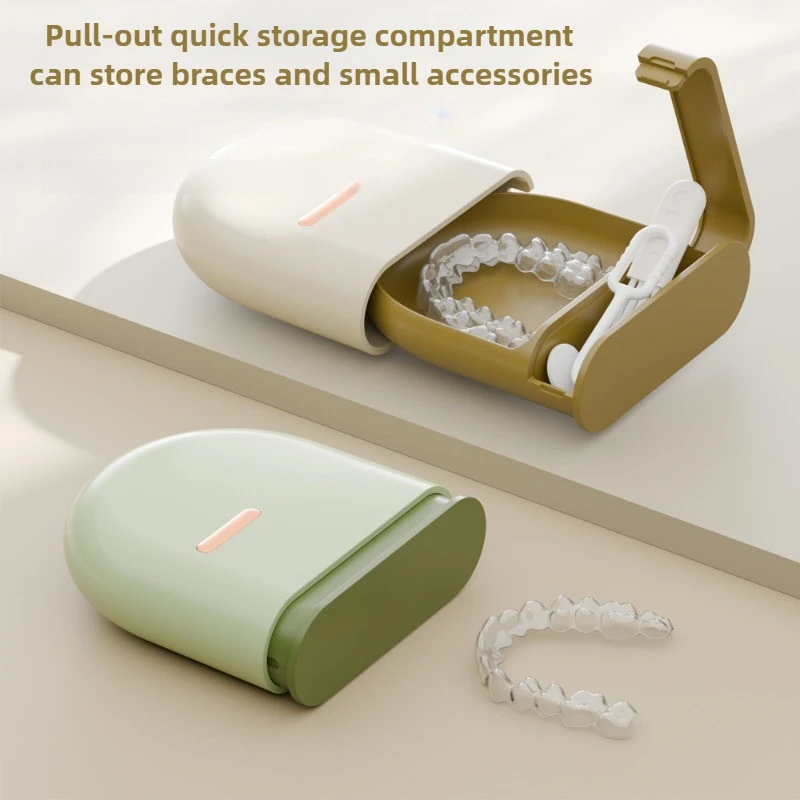 Braces Box Portable Mouth Guard Box Retainer Case Oral Cleaning False Teeth Denture Storage Box Teeth Aligner Braces Box New