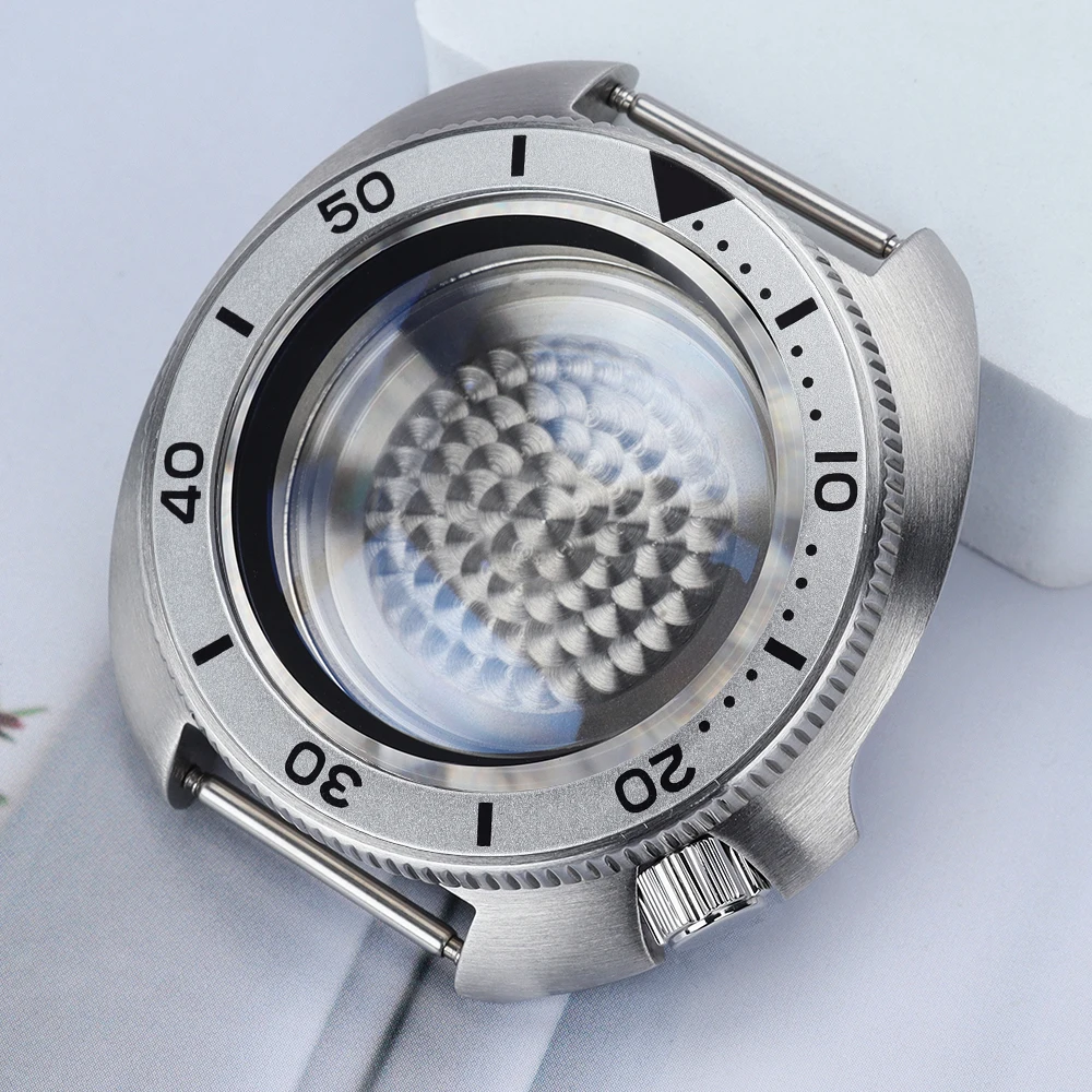 

Luxury 44mm Men's Watch Case With Chapter Ring For Mod Tuna Mouth SKX6105 Seiko NH34 NH35 NH36 NH38 4R36 Movts 28.5mm Dial Parts