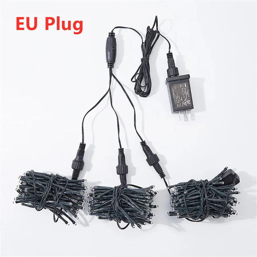 EU Plug 360LED Meteor Shower String Light Outdoor Christmas Firecrackers Fairy Lights Garland for Garden Party New Year Decor