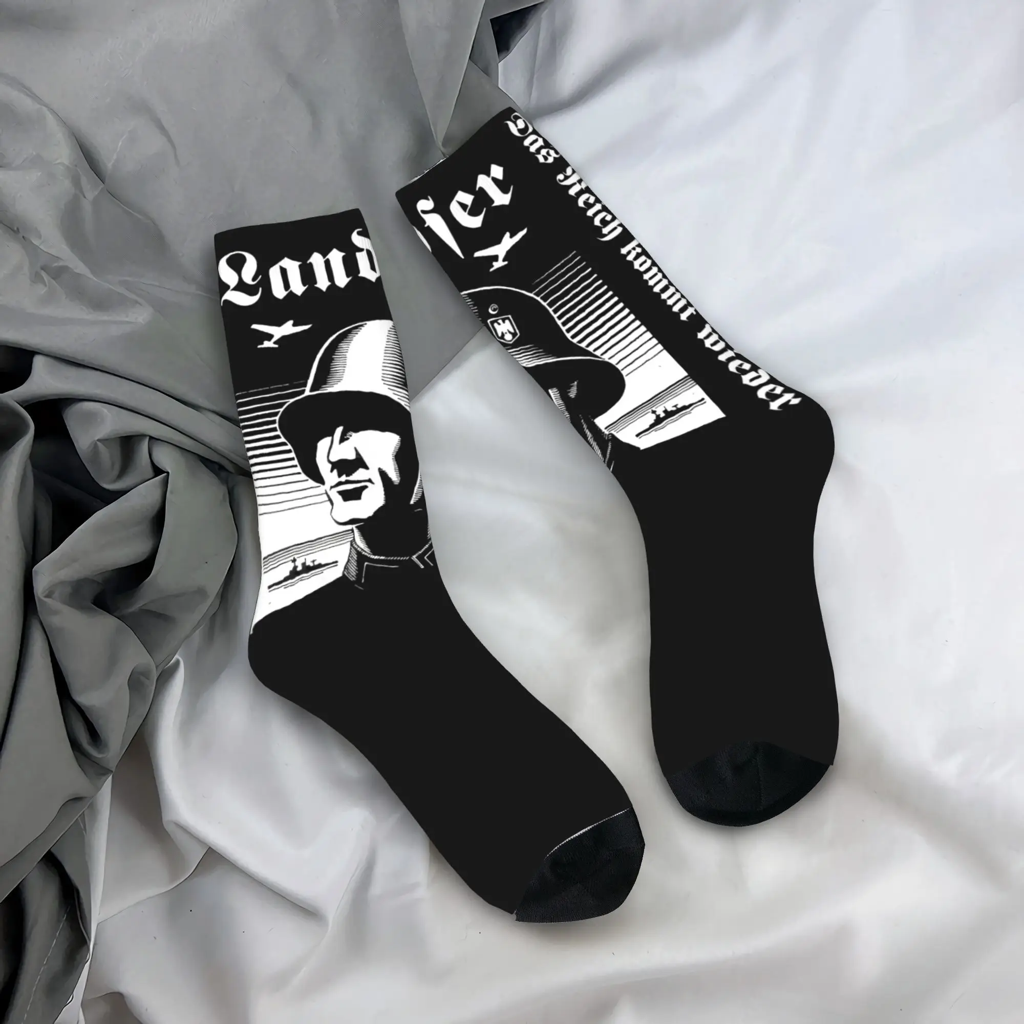 Fashion Unisex Crew Socks Das Reich Kommt Wieder Merch Soft Landser Rock Band Non-slip Socks