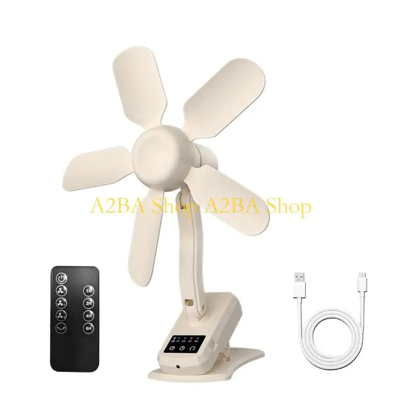 A2BA 3 Speed Desk Fan Rechargeable Small Travel Camping Table Fan Strong Quiet Fan view 3