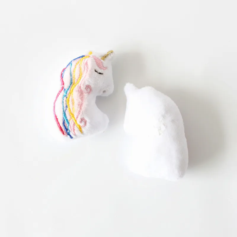 10pcs/lot Cartoon dolls hair clip accessories, plush fabric dog appliques for shoes clothing accessories
