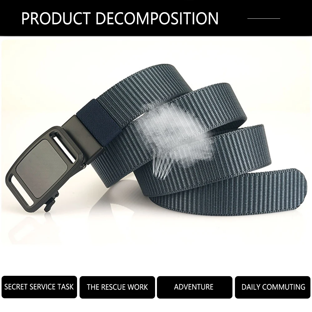 TUSHI New Tactical Belt Nylon Military Army belt Outdoor Metal Buckle Police Heavy Duty men\'s Training Hunting Belt