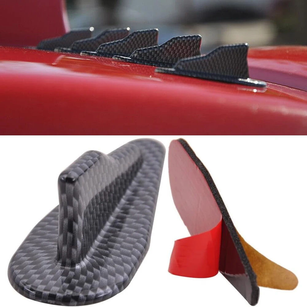 

10PCS Universal ABS Shark Fin Spoiler Kit EVO Style Flexible Roof Bumper Vortex Generators Racing Diffuser for Car Truck SUV